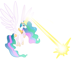 Size: 7000x5805 | Tagged: safe, artist:stabzor, character:princess celestia, species:pony, absurd resolution, female, magic, mare, simple background, solo, transparent background, vector