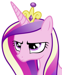 Size: 4142x5000 | Tagged: safe, artist:stabzor, character:princess cadance, absurd resolution, frown, glare, grumpy, reaction image, simple background, transparent background, unamused, vector