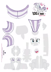Size: 2479x3509 | Tagged: safe, artist:kna, character:twilight velvet, high res, papercraft, template