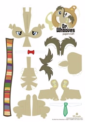 Size: 2473x3509 | Tagged: safe, artist:kna, character:doctor whooves, character:time turner, high res, papercraft, template