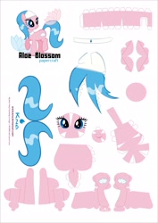 Size: 2481x3508 | Tagged: safe, artist:kna, character:aloe, high res, papercraft, template