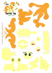 Size: 2479x3499 | Tagged: safe, artist:kna, character:carrot top, character:golden harvest, high res, papercraft, template