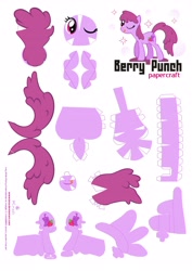 Size: 2483x3507 | Tagged: safe, artist:kna, character:berry punch, character:berryshine, high res, papercraft, template