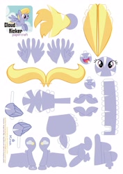 Size: 2479x3499 | Tagged: safe, artist:kna, character:cloud kicker, species:pegasus, species:pony, craft, female, high res, papercraft, solo, template