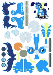 Size: 2479x3499 | Tagged: safe, artist:kna, character:soarin', high res, papercraft, template