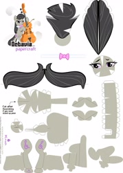 Size: 2404x3364 | Tagged: safe, artist:kna, character:octavia melody, high res, papercraft, template
