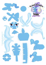 Size: 2479x3499 | Tagged: safe, artist:kna, character:trixie, high res, papercraft, template