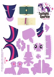 Size: 2479x3499 | Tagged: safe, artist:kna, character:twilight sparkle, high res, papercraft, template