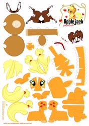 Size: 2480x3507 | Tagged: safe, artist:kna, character:applejack, character:winona, high res, papercraft, template