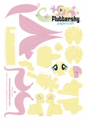 Size: 2497x3517 | Tagged: safe, artist:kna, character:fluttershy, high res, papercraft, template