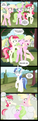 Size: 1000x3150 | Tagged: safe, artist:coltsteelstallion, character:daisy, character:derpy hooves, character:lily, character:lily valley, character:roseluck, character:shining armor, character:smarty pants, species:pegasus, species:pony, ball of violence, catfight, comic, enderman, female, fight, flower trio, harem, mare, minecraft, shining armor gets all the mares