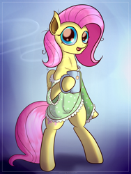 Size: 1200x1600 | Tagged: safe, artist:anti1mozg, character:fluttershy, clothing, female, morning ponies, mug, solo, tea