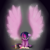 Size: 3000x3000 | Tagged: safe, artist:frostykat13, character:twilight sparkle, character:twilight sparkle (alicorn), species:alicorn, species:pony, g4, book, candle, cute, female, filly, floppy ears, foreshadowing, glowing horn, gradient background, horn, looking down, magic, magic aura, mare, reading, signature, simple background, solo, spread wings, twiabetes, wings, younger