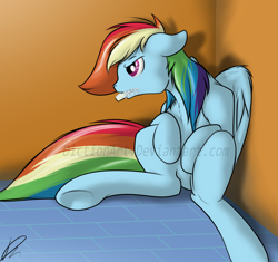 Size: 3917x3681 | Tagged: safe, artist:diction, character:rainbow dash, female, mouth soaping, soap, solo, watermark
