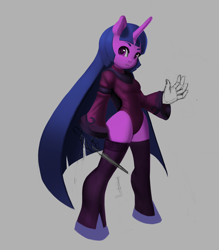 Size: 1280x1460 | Tagged: safe, artist:dclzexon, character:twilight sparkle, species:anthro, ambiguous facial structure, female, leotard, solo, wip