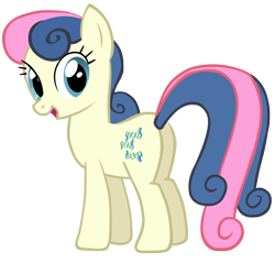 Size: 1200x1148 | Tagged: safe, artist:tritebristle, character:bon bon, character:sweetie drops, species:earth pony, species:pony, cutie mark, female, hooves, mare, open mouth, plot, simple background, solo, transparent background, vector