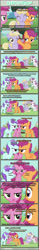 Size: 1063x6767 | Tagged: safe, artist:tritebristle, character:dinky hooves, character:liza doolots, character:petunia, character:ruby pinch, character:scootaloo, character:sweetie belle, character:tootsie flute, species:pegasus, species:pony, comic:heartstrings, comic, crying, hug, it begins, jaded pinch