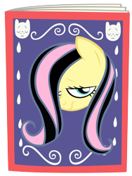 Size: 5100x6800 | Tagged: safe, artist:sofunnyguy, character:fluttershy, episode:green isn't your color, g4, my little pony: friendship is magic, absurd resolution, emoshy, magazine, simple background, transparent background, vector