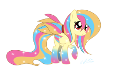 Size: 2255x1479 | Tagged: safe, artist:tsand106, oc, oc only, oc:alice goldenfeather, rainbow power, rainbow power-ified, simple background, solo, transparent background