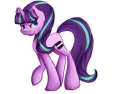 Size: 1280x960 | Tagged: safe, artist:myralilth, character:starlight glimmer, episode:the cutie map, g4, my little pony: friendship is magic, equal, equal cutie mark, female, looking back, simple background, solo, transparent background