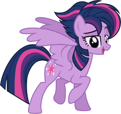 Size: 1955x1849 | Tagged: safe, artist:davidsfire, character:twilight sparkle, character:twilight sparkle (alicorn), species:alicorn, species:pony, episode:castle sweet castle, g4, my little pony: friendship is magic, alternate hairstyle, female, mare, punklight sparkle, simple background, solo, transparent background, vector