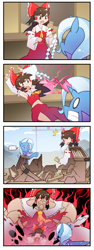 Size: 537x1432 | Tagged: safe, artist:sweetsound, character:trixie, species:pony, species:unicorn, 4koma, comic, cropped, crossover, female, hakurei reimu, imminent death, mare, this will end in death, this will end in pain, touhou