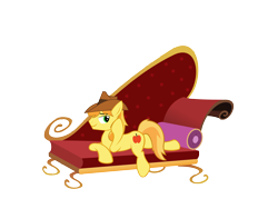 Size: 7000x5251 | Tagged: safe, artist:jaconok, artist:sofunnyguy, character:braeburn, absurd resolution, couch, draw me like one of your french girls, male, solo, stupid sexy braeburn, sultry pose