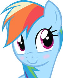 Size: 2398x2983 | Tagged: safe, artist:emkay-mlp, character:rainbow dash, blushing, cute, high res, simple background, transparent background, vector