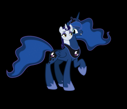 Size: 3977x3425 | Tagged: safe, artist:theunknowenone1, character:moonlight raven, character:princess luna, species:pony, species:unicorn, black background, conjoined, female, fusion, hanging out, lesbian, mare, moonluna, shipping, simple background, two heads