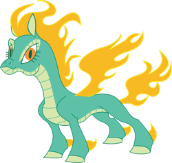 Size: 1024x972 | Tagged: safe, artist:perplexedpegasus, community related, character:tianhuo, species:longma, them's fightin' herds, mane of fire, simple background, transparent background, vector