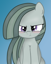 Size: 1200x1500 | Tagged: safe, artist:an-tonio, artist:lord waite, character:marble pie, blushing, colored, female, solo, unamused