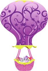 Size: 1341x1999 | Tagged: safe, artist:perplexedpegasus, character:apple bloom, character:scootaloo, character:starlight glimmer, character:sweetie belle, species:pegasus, species:pony, cutie mark crusaders, hot air balloon, twinkling balloon