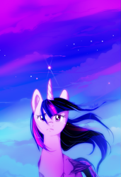 Size: 617x900 | Tagged: safe, artist:skyeypony, part of a set, character:twilight sparkle, character:twilight sparkle (alicorn), species:alicorn, species:pony, crying, female, mare, sad, solo, windswept mane