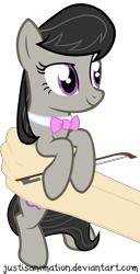 Size: 3417x6667 | Tagged: safe, artist:justisanimation, character:octavia melody, species:human, species:pony, cute, female, hand, holding a pony, justis holds a pony, offscreen character, simple background, solo, tavibetes, transparent background, vector