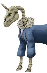 Size: 611x948 | Tagged: safe, artist:xormak, clothing, crossover, glowing eyes, horse, jacket, ponified, sans (undertale), skeleton, solo, undertale