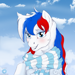 Size: 2500x2500 | Tagged: safe, artist:lucky dragoness, oc, oc only, oc:marussia, nation ponies, female, ponified, russia, solo