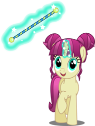Size: 779x1025 | Tagged: safe, artist:perplexedpegasus, character:majorette, character:sweeten sour, species:pony, species:unicorn, equestria girls:friendship games, g4, my little pony: equestria girls, my little pony:equestria girls, equestria girls ponified, female, glowing horn, magic, majorette, ponified, raised hoof, simple background, solo, sweeten sour, telekinesis, transparent background, vector