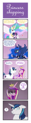 Size: 704x2792 | Tagged: safe, artist:crydius, character:princess cadance, character:princess celestia, character:princess luna, character:shining armor, character:twilight sparkle, character:twilight sparkle (alicorn), species:alicorn, species:pony, species:unicorn, ship:twidance, ship:twilestia, ship:twiluna, comic, crown, female, floppy ears, he knows, horseshoes, jewelry, lesbian, male, mare, peytral, princess yandance, question mark, realization, regalia, scared, shipping, show accurate, spread wings, stallion, sudden realization, twilight sparkle gets all the mares, wings, yandere