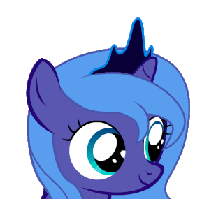 Size: 289x285 | Tagged: safe, artist:dassboshit, artist:eiti3, artist:justisanimation, artist:karmakstylez, edit, character:princess luna, animated, avatar, cropped, cute, dawwww, female, filly, gift art, hnnng, lunabetes, simple background, smiling, solo, transparent background, vector, woona, young