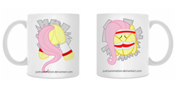 Size: 960x480 | Tagged: safe, artist:justisanimation, episode:hurricane fluttershy, g4, my little pony: friendship is magic, mug, print, redraw, simple background, vector, white background