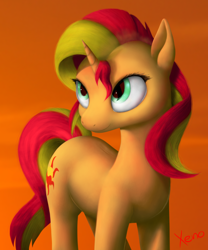 Size: 1024x1230 | Tagged: safe, artist:the1xeno1, character:sunset shimmer, species:pony, species:unicorn, female, solo