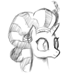 Size: 689x655 | Tagged: safe, artist:itsthinking, character:saffron masala, episode:spice up your life, g4, my little pony: friendship is magic, bust, monochrome, portrait