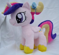 Size: 2058x1949 | Tagged: safe, artist:pinkamoone, character:princess cadance, bow, foalsitter, irl, photo, plushie, solo, toy, young