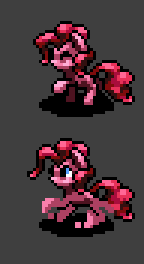 Size: 144x264 | Tagged: safe, artist:pix3m, character:pinkie pie, species:earth pony, species:pony, animated, dancing, eyes closed, female, mare, pixel art, running, solo, sprite