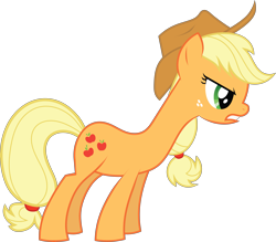 Size: 8277x7259 | Tagged: safe, artist:tim015, character:applejack, episode:the ticket master, g4, my little pony: friendship is magic, absurd resolution, female, long neck, simple background, solo, transparent background, vector