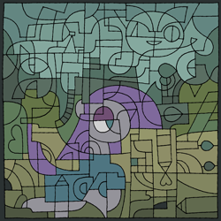 Size: 1500x1500 | Tagged: safe, artist:grinwild, character:maud pie, 16th birthday coloring challenge, abstract, abstract art, deviantart, female, modern art, solo