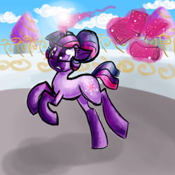 Size: 600x600 | Tagged: safe, artist:sallindaemon, character:twilight sparkle, propheverse, book, female, magic, paper, solo