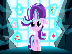 Size: 4128x3096 | Tagged: safe, artist:lovehtf421, character:starlight glimmer, species:pony, species:unicorn, cute, cutie mark, cutie mark vault, female, floppy ears, glimmerbetes, happy, looking at you, mare, pure unfiltered evil, smiling, solo, this will end in tears, winning