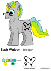 Size: 1489x2084 | Tagged: safe, artist:summerium, oc, oc only, oc:sasir weiver, species:pony, species:unicorn, cute, reference
