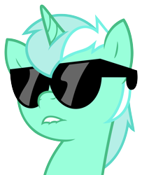 Size: 4069x4999 | Tagged: safe, artist:mickeymonster, artist:zutheskunk traces, character:lyra heartstrings, species:pony, species:unicorn, absurd resolution, bust, dat butt, female, lip bite, mare, portrait, reaction image, simple background, solo, sunglasses, transparent background, vector, vector trace